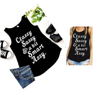 New S&A Classy Sassy & a Bit Smart Assy Graphic Tank